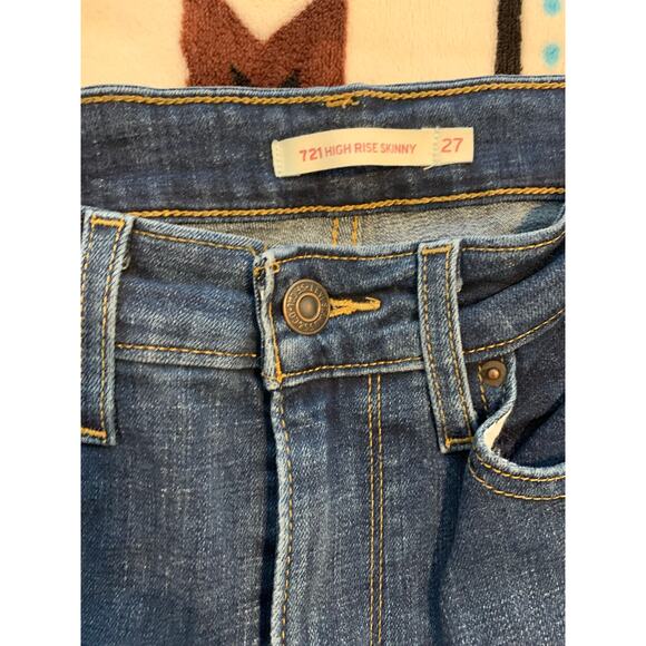 Levi’s Girls 721 High-Rise Skinny Jean Shorts Size 27 - Picture 1 of 3